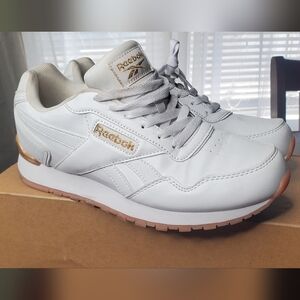 Reebok Woman's White and Tan Sneakers